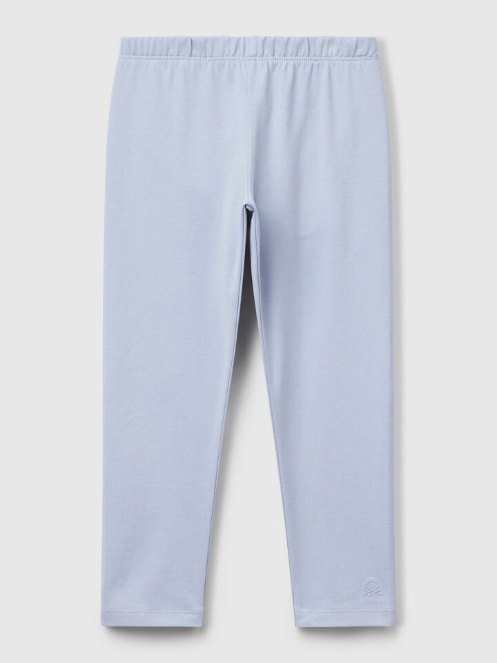 benetton Stretch cotton leggings Light Blue