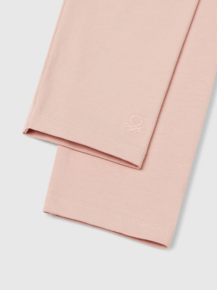 Benetton Stretch Cotton Leggings Nude