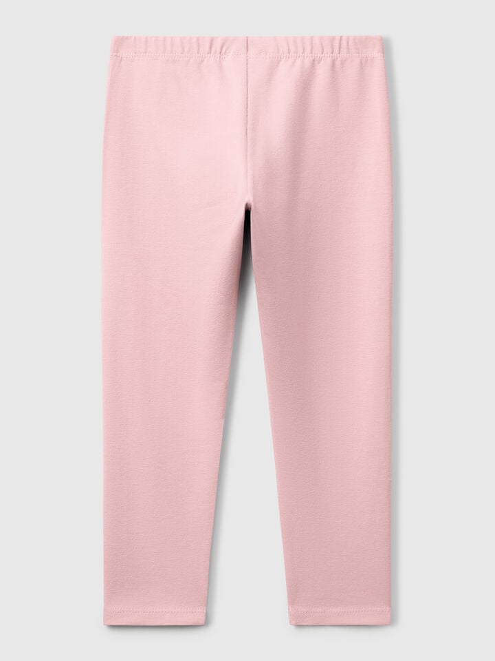 Benetton Stretch Cotton Leggings Pink