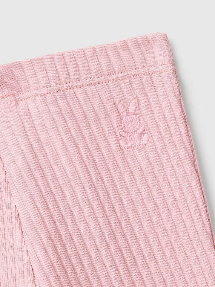 Benetton Stretch Cotton Leggings Pink