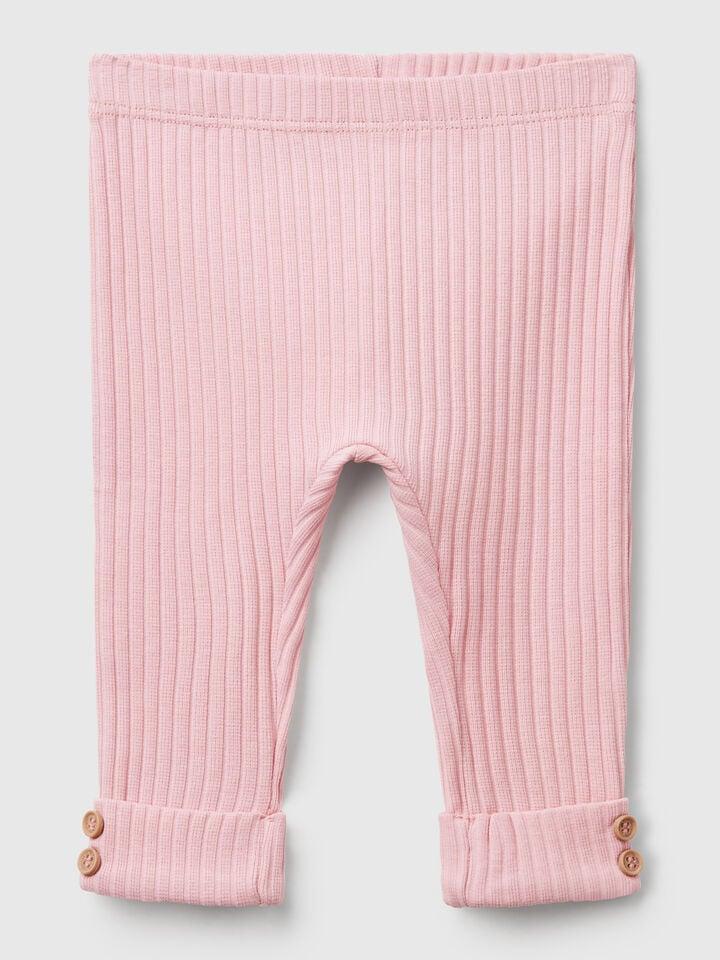 benetton Stretch cotton leggings Pink