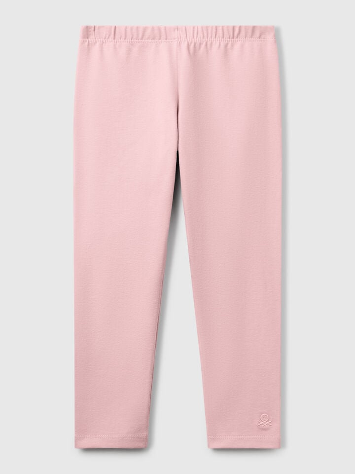 benetton Stretch cotton leggings Pink