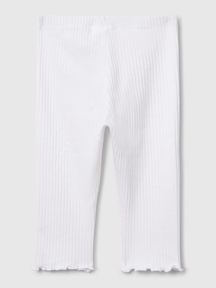 Benetton Stretch Cotton Leggings White