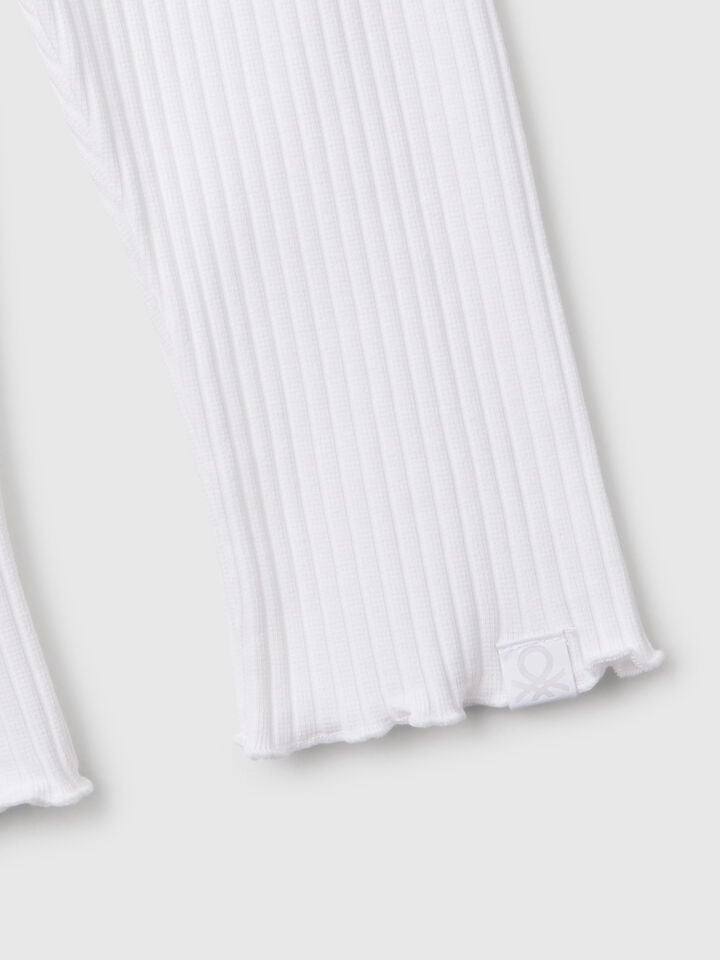 Benetton Stretch Cotton Leggings White