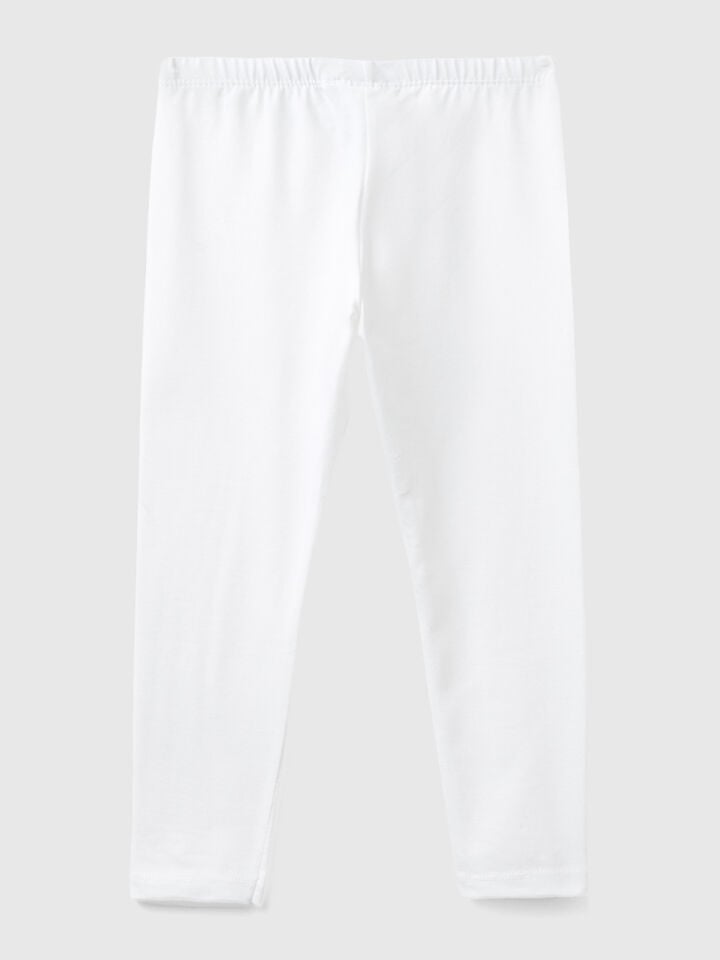 Benetton Stretch Cotton Leggings White