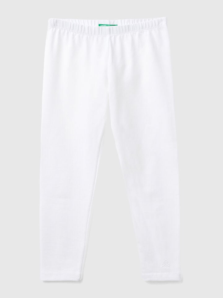 Benetton Stretch Cotton Leggings White