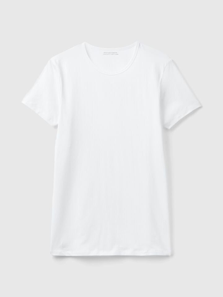 Benetton Stretch Cotton T-shirt White