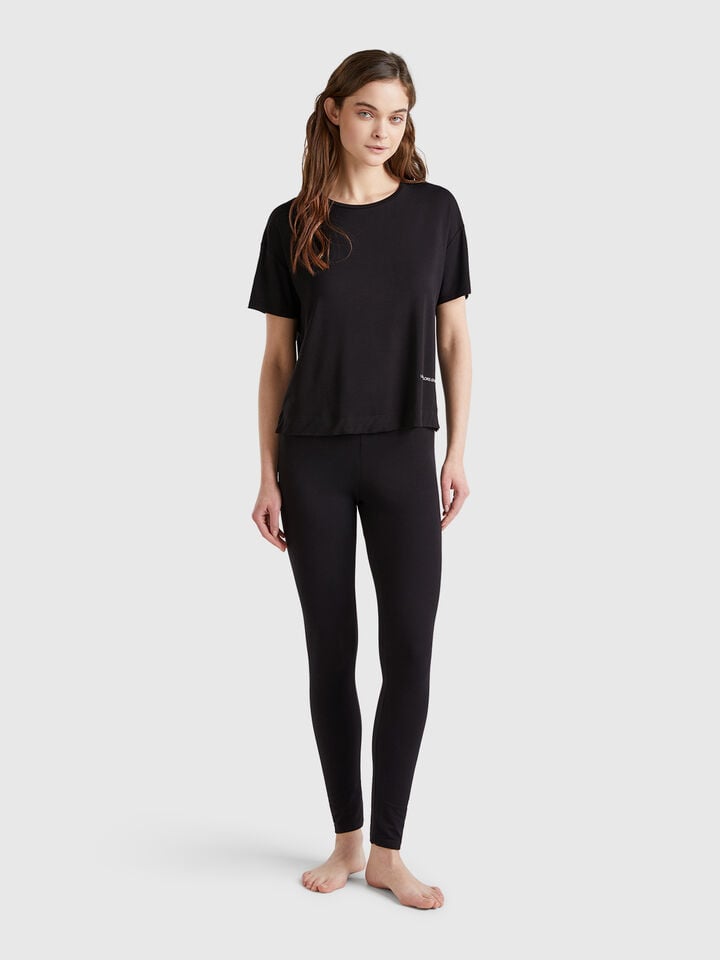 Benetton Stretch Leggings Black