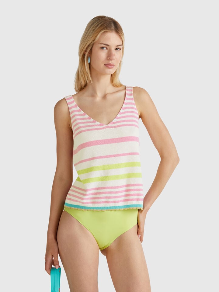 benetton Striped top Multi-color