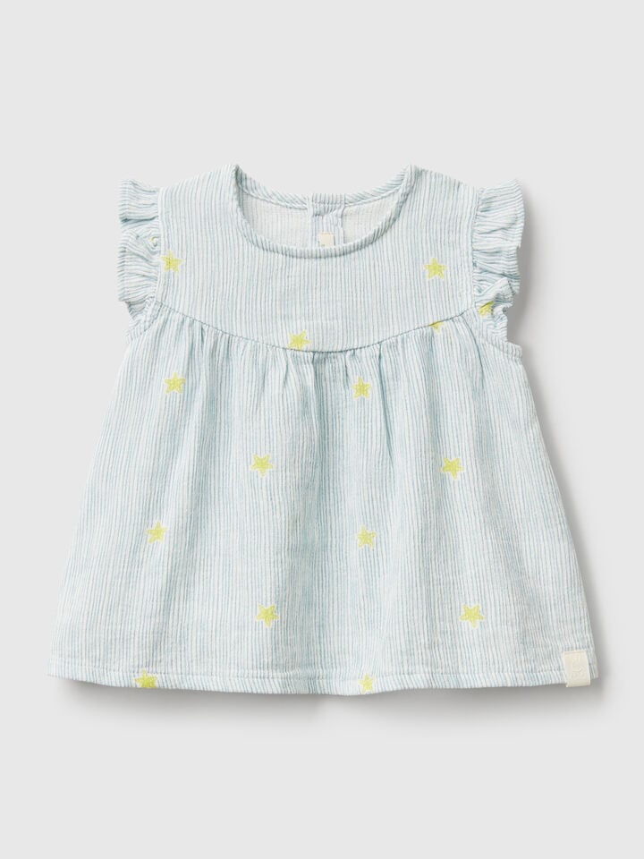 benetton Striped top with stars White