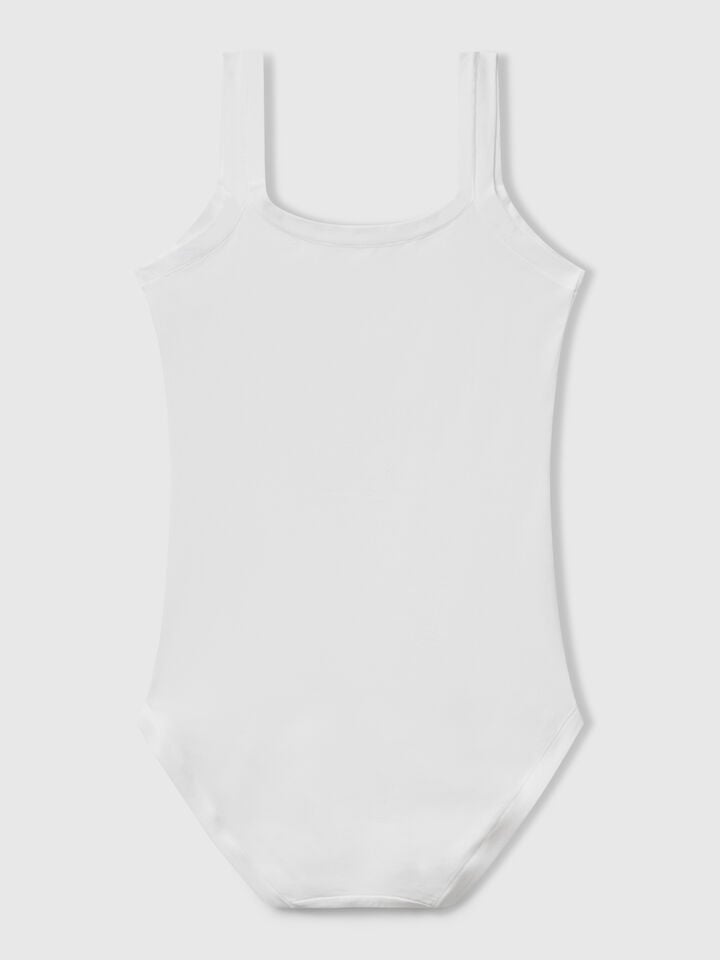 Benetton Super Stretch Cotton Bodysuit White