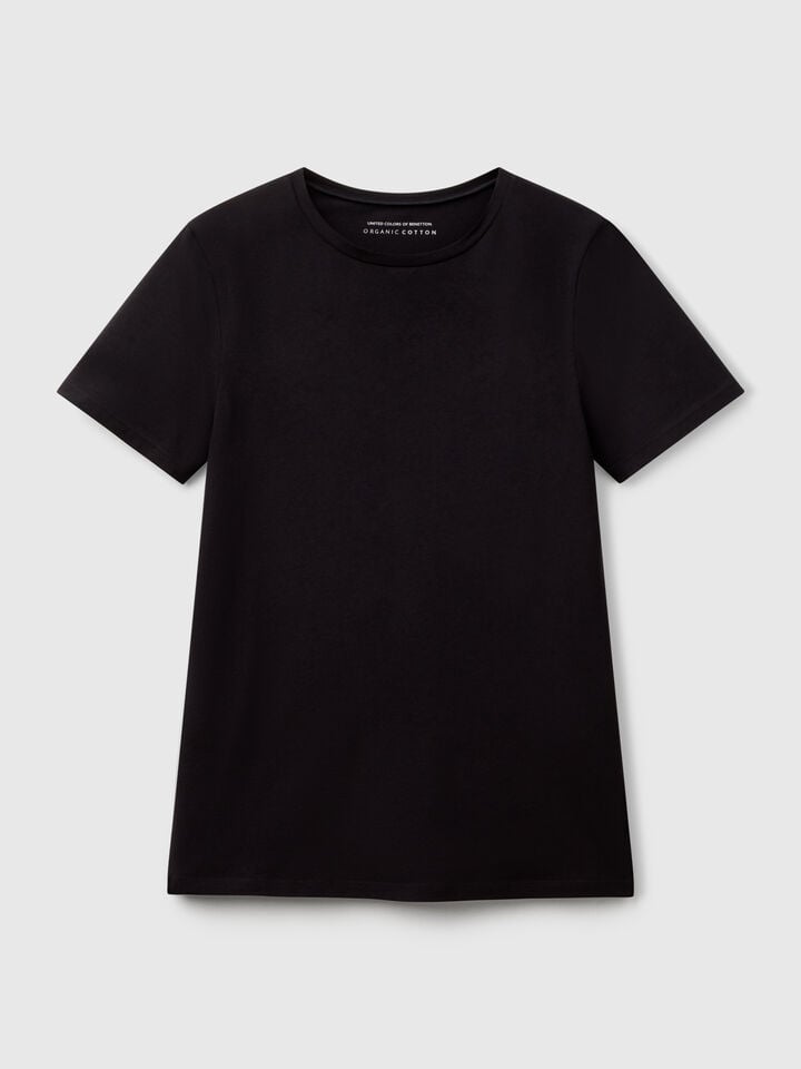 Benetton Super Stretch Cotton T-shirt Black