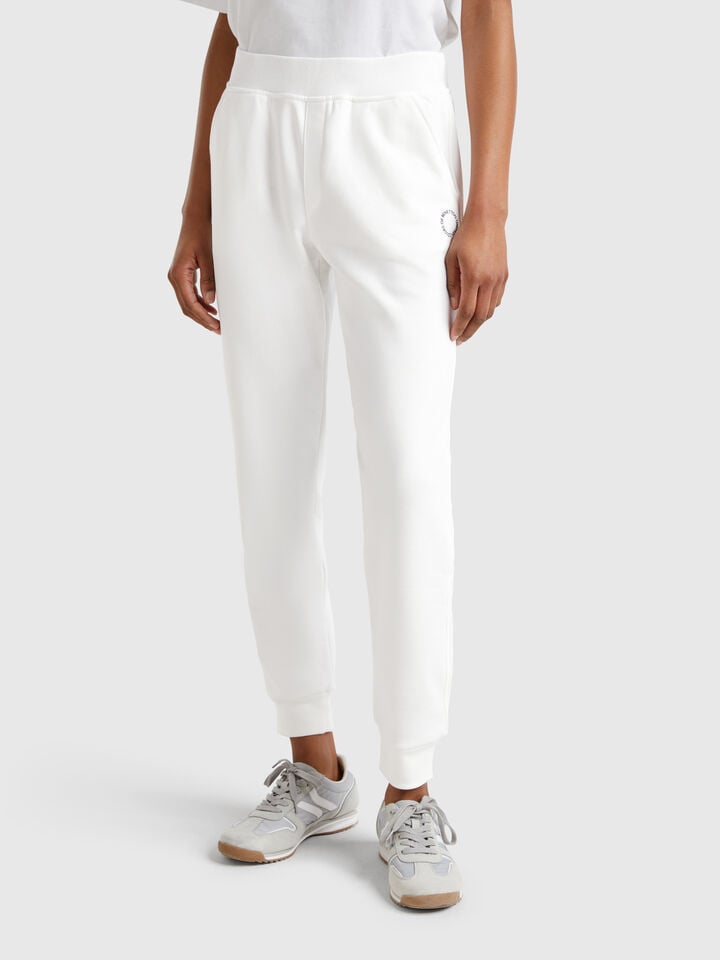 benetton Sweatpants Creamy White