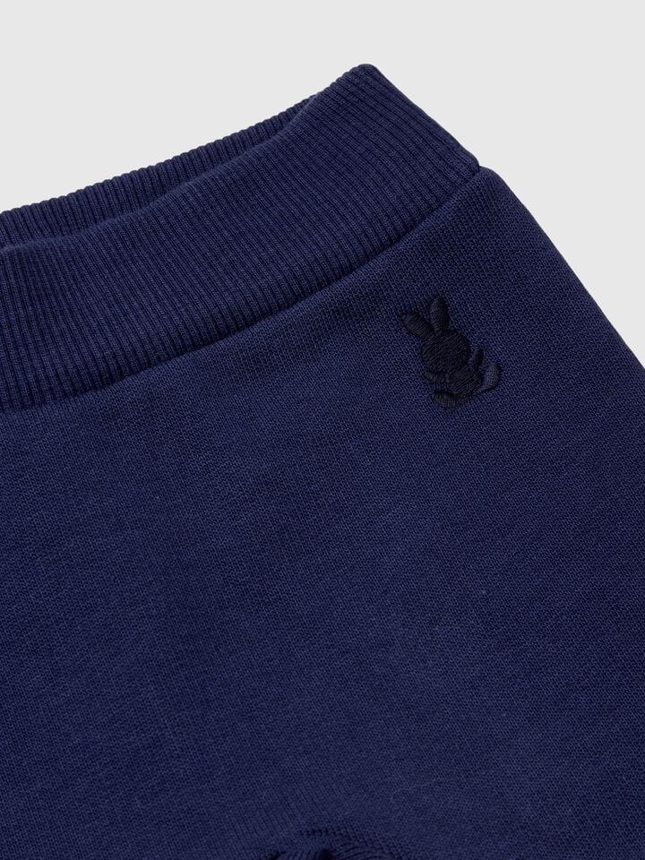 Benetton Sweatpants In Cotton Dark Blue