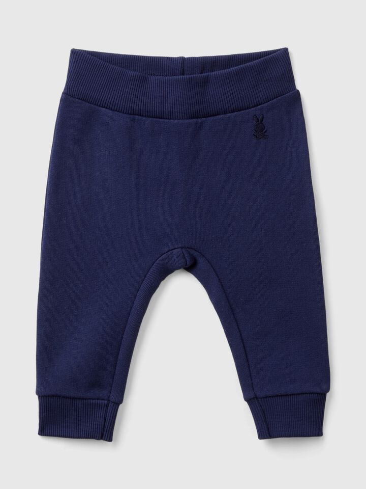 benetton Sweatpants in cotton Dark Blue