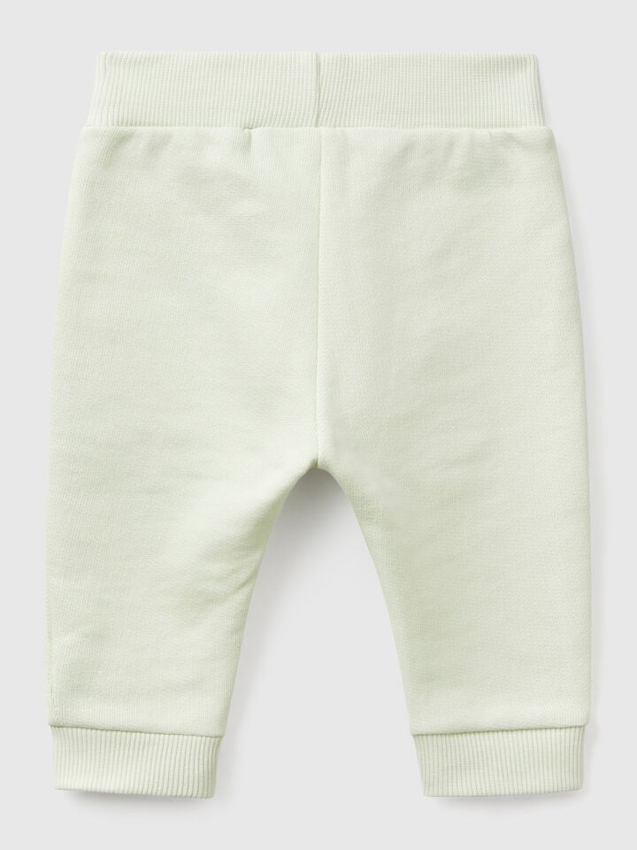 Benetton Sweatpants In Cotton Light Green