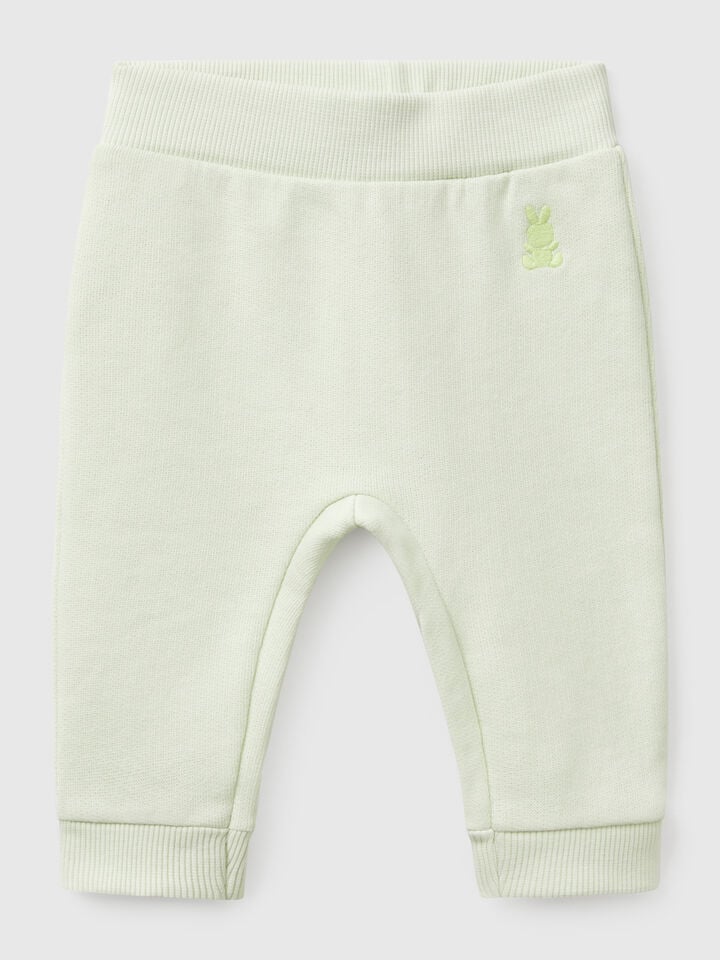benetton Sweatpants in cotton Light Green