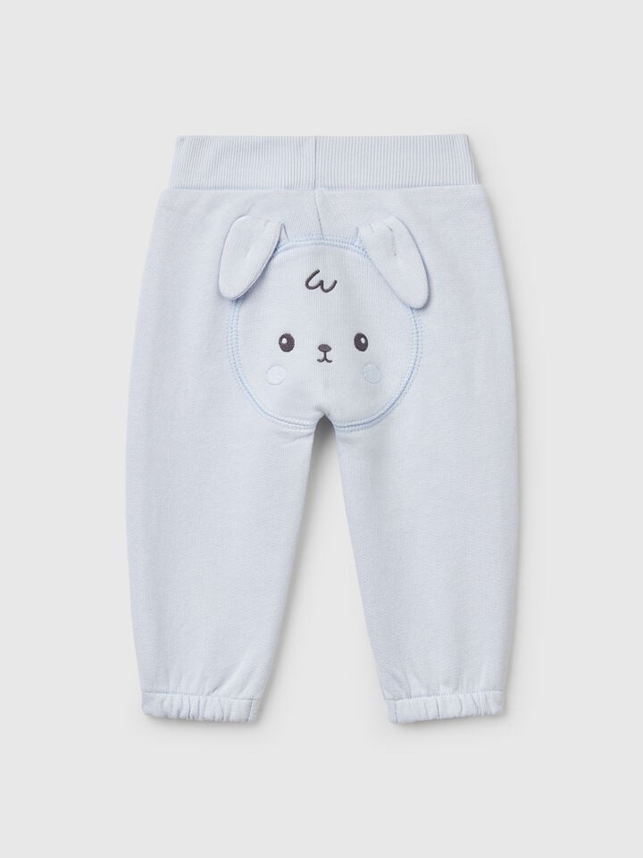Benetton Sweatpants In Cotton Sky Blue