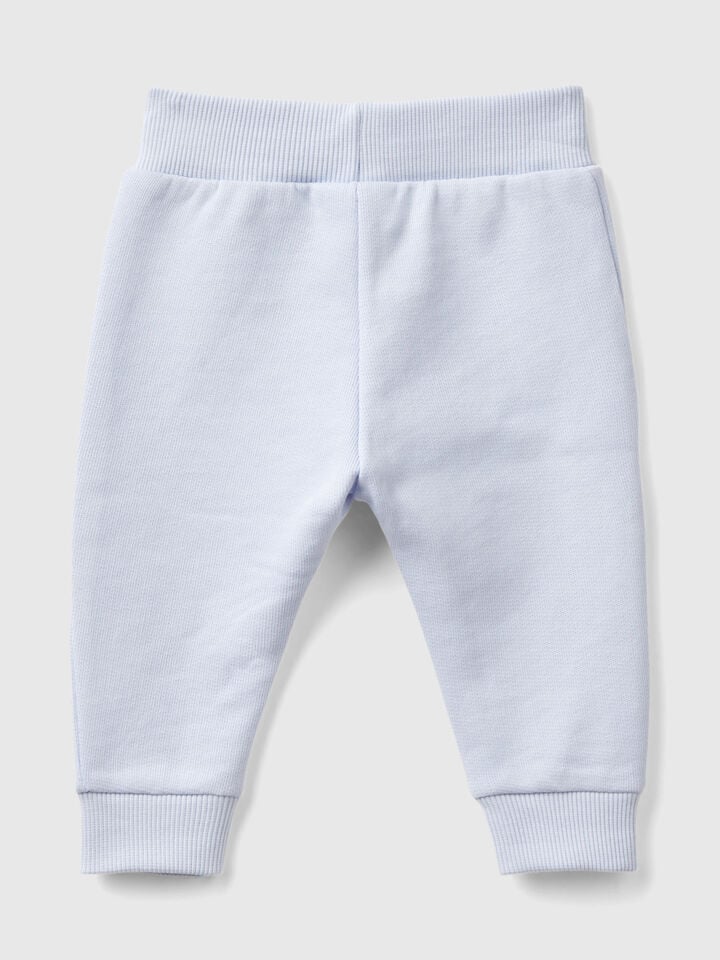 Benetton Sweatpants In Cotton Sky Blue