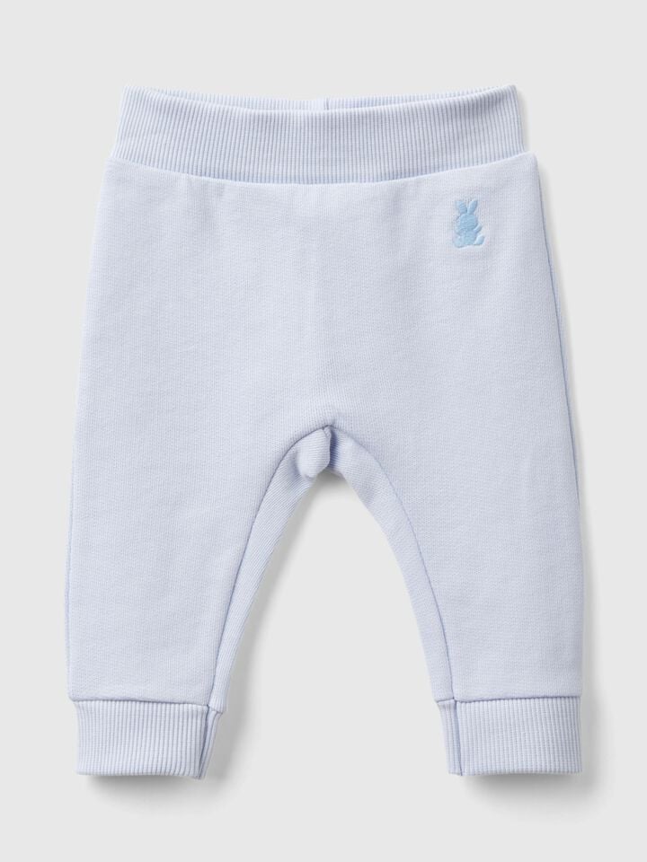 benetton Sweatpants in cotton Sky Blue