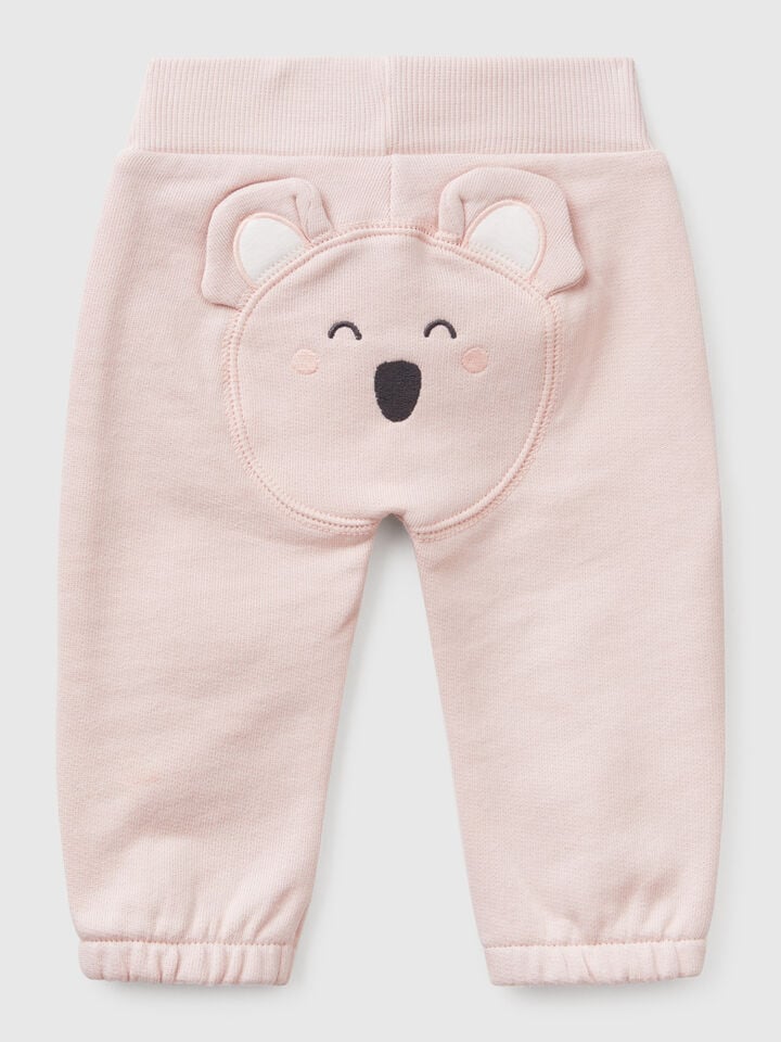 Benetton Sweatpants In Cotton Soft Pink