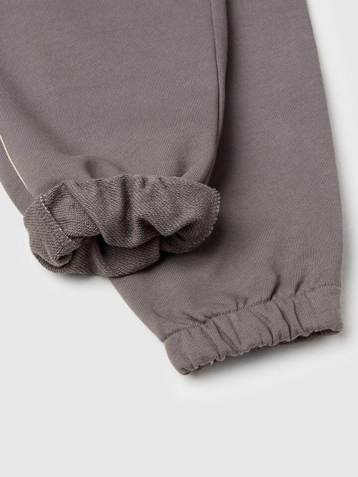 Benetton Sweatpants With Piping Dark Gray