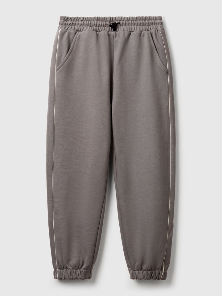 benetton Sweatpants with piping Dark Gray