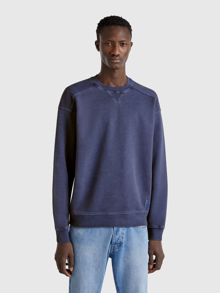 benetton Sweatshirt in cotton Blue