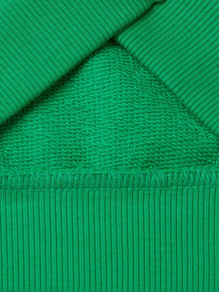 Benetton Sweatshirt In Cotton With Zip Green
