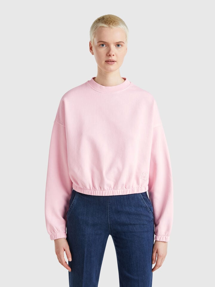 benetton Sweatshirt with elastic Pink