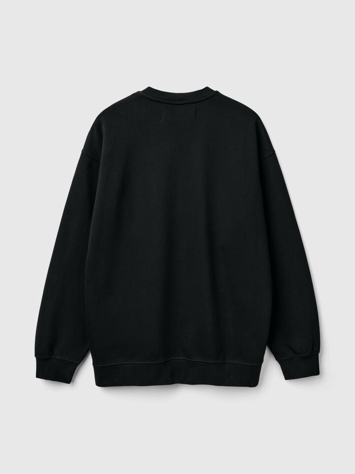 Benetton Sweatshirt With Logo Patch Black