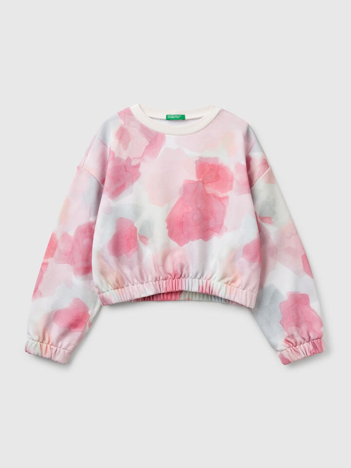 Benetton Sweatshirt With Pattern Print Multi-color