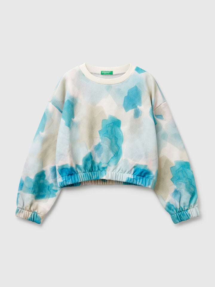 benetton Sweatshirt with pattern print Multi-color