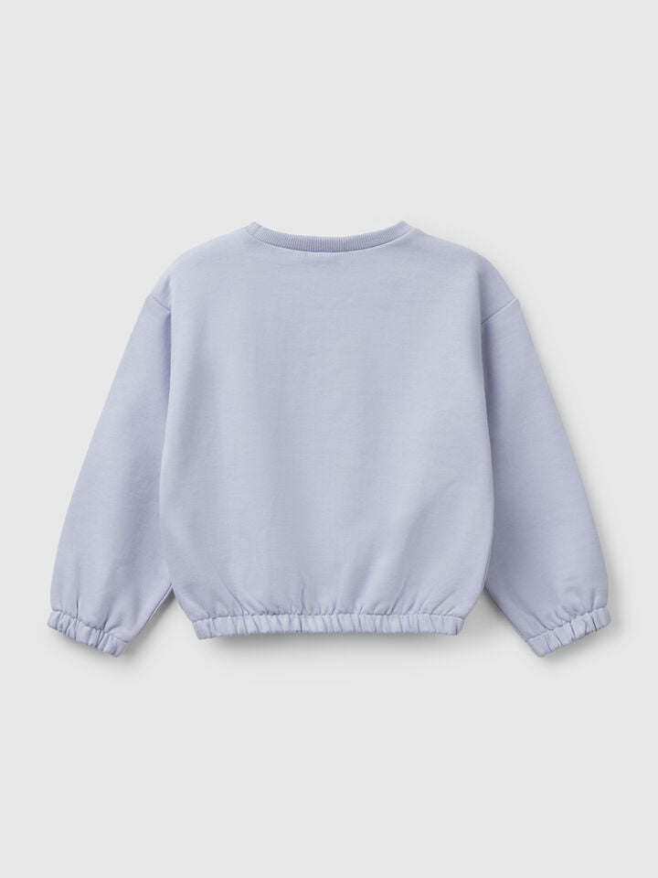 Benetton Sweatshirt With Pockets Periwinkle