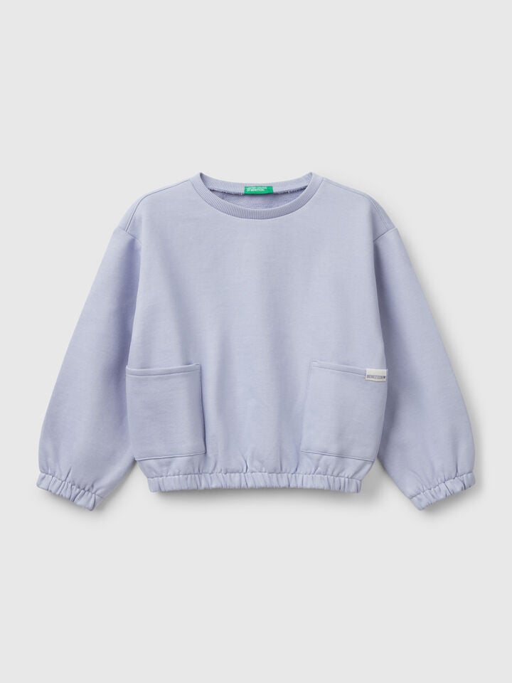 benetton Sweatshirt with pockets Periwinkle