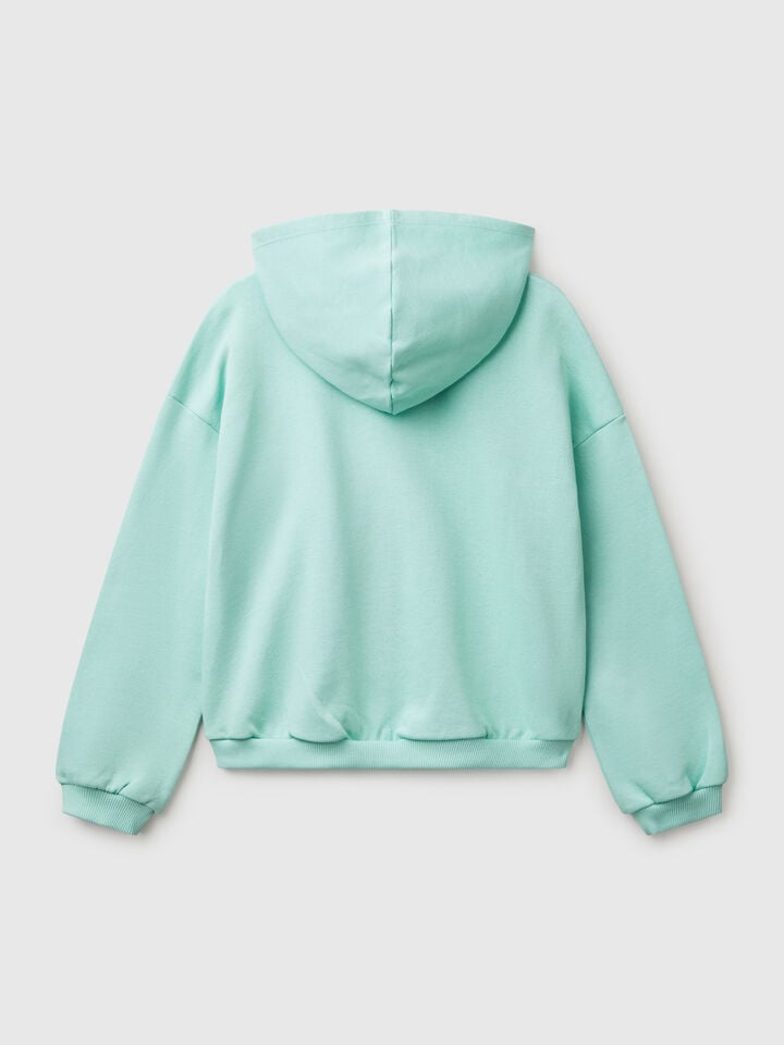 Benetton Sweatshirt With Print Aqua