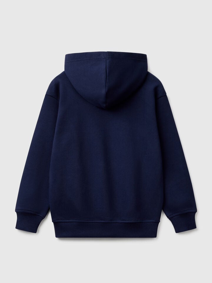 Benetton Sweatshirt With Print Dark Blue