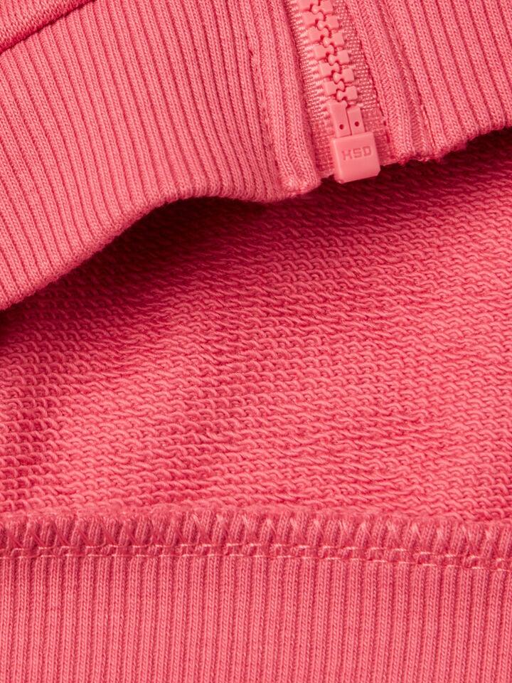 Benetton Sweatshirt With Zip In Cotton Cyclamen