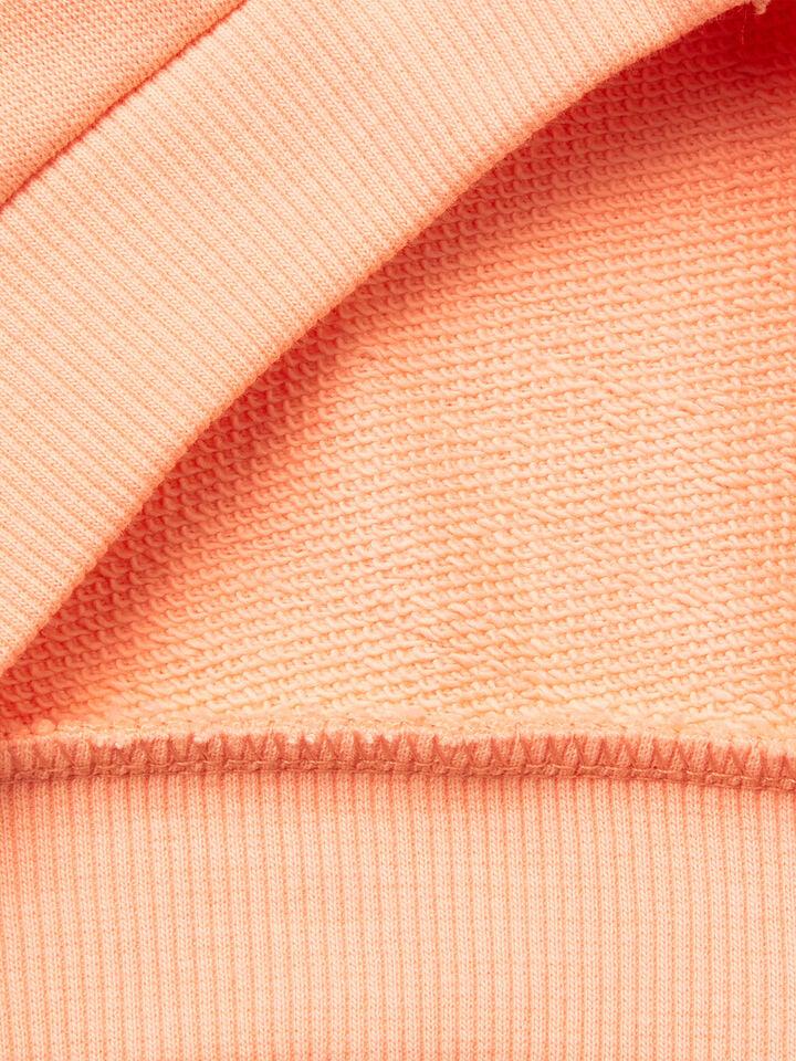 Benetton Sweatshirt With Zip In Cotton Peach