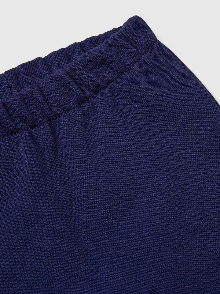 Benetton Sweatsuit In Cotton Dark Blue