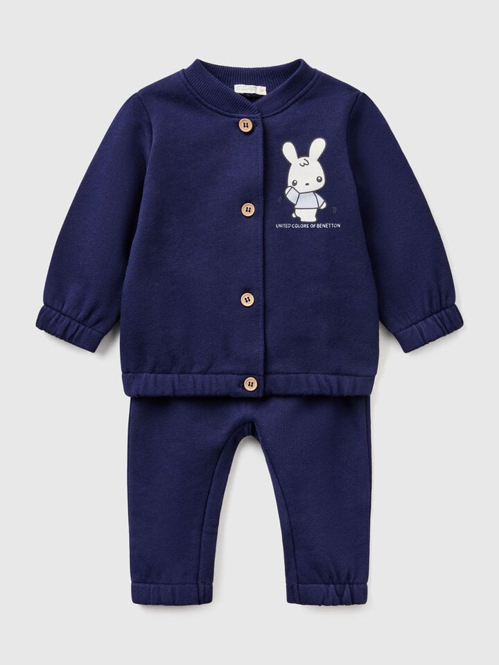 benetton Sweatsuit in cotton Dark Blue