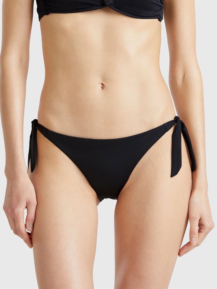 benetton Swim bottoms in ECONYL® with bows Black