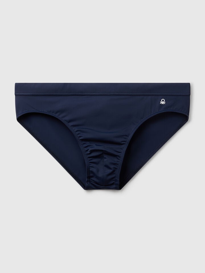 Benetton Swim Bottoms With Drawstring Dark Blue