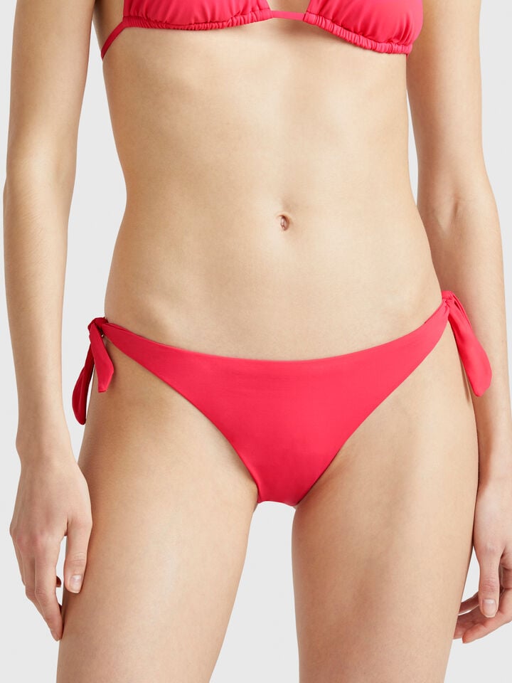 benetton Swim bottoms with side bows Fuchsia