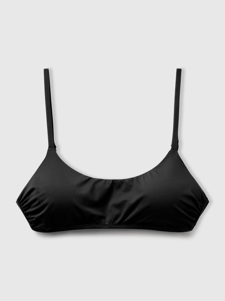 Benetton Swim Top In ECONYL® Black