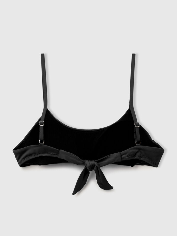 Benetton Swim Top In ECONYL® Black