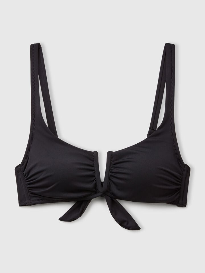 Benetton Swim Top In ECONYL® Black