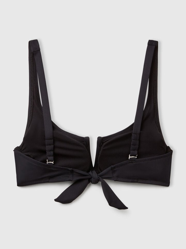 Benetton Swim Top In ECONYL® Black