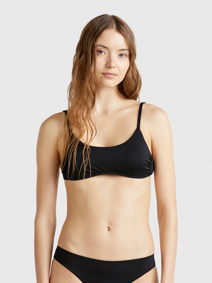 benetton Swim top in ECONYL® Black