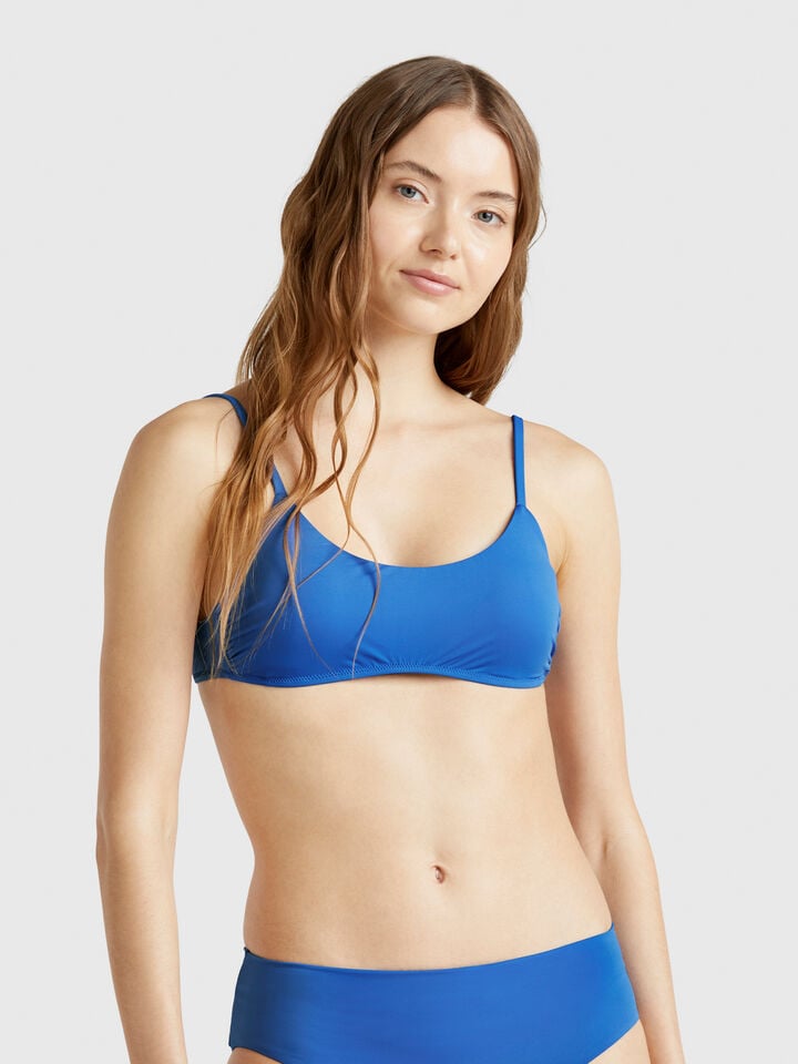 benetton Swim top in ECONYL® Bright Blue